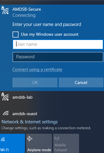 iamge of wi-fi screen to connect to amdsb-secure